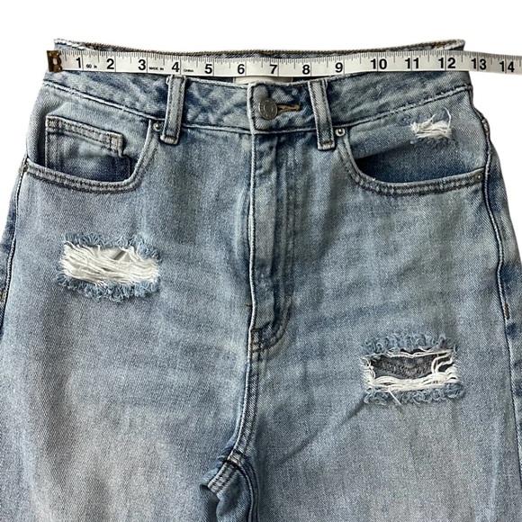 PacSun 90's Boyfriend High Rise Distressed Jeans Blue Size 26 - Picture 6 of 8